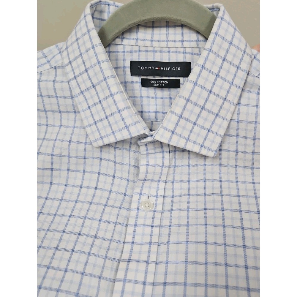 Tommy Hilfiger Men's Slim Fit Long Sleeve Shirt Large 16 1/2 34 /35